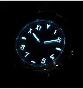 Montre de <span class=keywords><strong>plongée</strong></span> automatique rare en acier Damas, super lumineuse, verre saphir, sport, marine, résistante à l'eau 200 m, montre-bracelet - Product Image 6