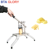 Elektrische friet snijmachine van roestvrij staal, aardappel snijder, aardappel reepjes snijder, fruit en groente snijmachine met duwstang