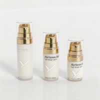 Flacon pompe sans air PP à fonctionnement fluide 5ml 10ml 15ml pour crème, lotion, lotion pour les yeux, nettoyant visage, emballage cosmétique