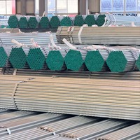 Tuyau d'acier rond prégalvanisé Q195 Q235 durable, anti-corrosion, revêtu de zinc, pour structure de serre agricole et de hangar