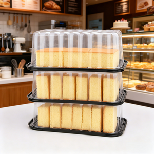 Boîte à gâteau carrée transparente avec couvercle en blister pour emballage de pain rectangulaire, qualité alimentaire, 3500 ml, logo et taille personnalisables - Product Image 6