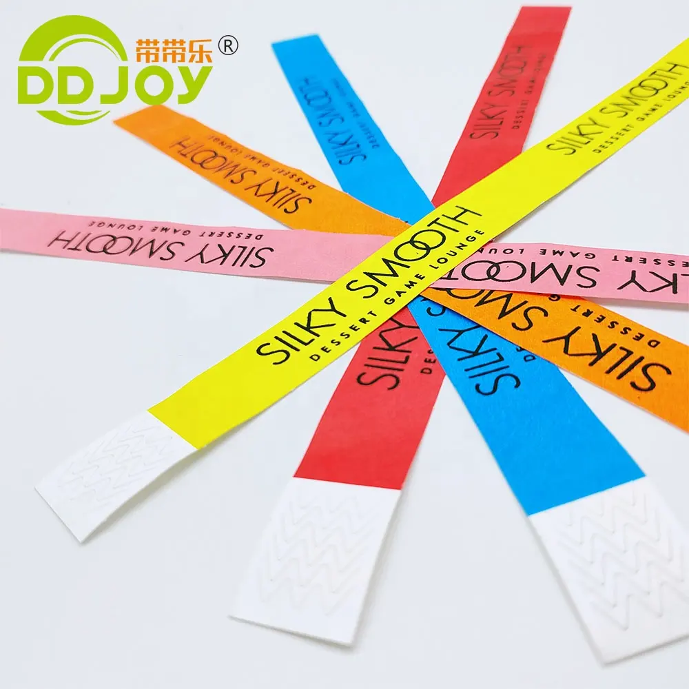 Factory Sale One time use Bracelet Custom Tyvek Paper Wrist Band Events Tickets VIP admission Wristband