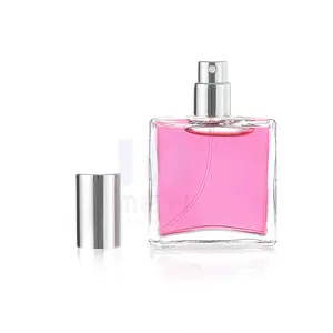 2024 frascos de perfume de casamento por atacado frascos de perfume sexy quadrados com tampa de alumínio frasco de perfume 25ml