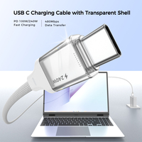 Câble UNIEAN 2.0 100W 240W en silicone liquide, type C, charge ultra-rapide, USB C vers USB C, cordon de données, sortie haute puissance
