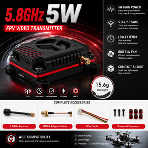 Transmission <span class=keywords><strong>d</strong></span>'images VTX ultra longue portée 5W haute puissance 5000mW pour drone professionnel, <span class=keywords><strong>vol</strong></span> longue distance - Product Image 1