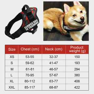 Grosir tanpa tarik reflektif nilon Logo kustom tugas berat rompi hewan peliharaan latihan yang dapat disesuaikan <span class=keywords><strong>Harness</strong></span> anjing untuk anjing kecil besar - Product Image 5
