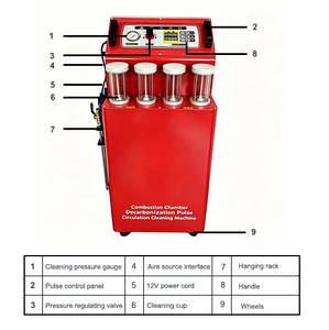 Machine de nettoyage par impulsions à circulation pour la décarbonisation des chambres de combustion, directement de l'usine, pour atelier de réparation automobile, certifiée CE - Product Image 2