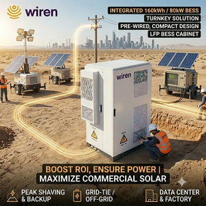 ตู้ออลอินวัน 160kWh 80kW BESS ระบบอินทิเกรตระดับสูง ผ่านการทดสอบจากโรงงาน พร้อมใช้งานทันที โครงสร้างแบบครบวงจร กล่อง Wiren Volt160 - Product Image 1