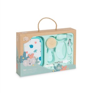 TROUSSE DE TOILETTE (PEIGNE + BROSSE + CISEAUX)-MOD. KOALA-Ensemble de soins de la peau GREEN pour bébé - Product Image 1