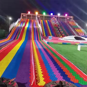 Ngoài Trời Nhựa Đầy Màu Sắc Vui Chơi Giải Trí Công Viên Thách Thức Phiêu Lưu Kid Của Chơi Rides Trò Chơi Dành Cho Người Lớn Khô Tuyết Cầu Vồng Trượt - Product Image 1