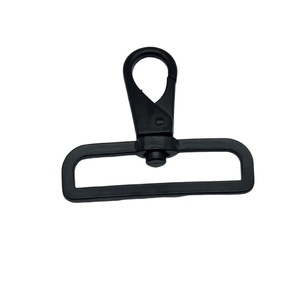 Mousquetons en métal <span class=keywords><strong>noir</strong></span> de 50 mm, boucle pivotante à ressort en alliage, fermoir rotatif, quincaillerie pour sacs - Product Image 3