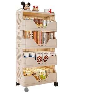 Wholesale Multi Layer Snack Storage Cart Household Heavy Duty <strong>Rolling</strong> Organizer Toy Book Storage <strong>Rack</strong> with Wheels - Product Image 6