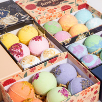 BOYMAY 24 Pack Set Hadiah Bom Mandi Minyak Esensial Alami Organik, Bom Mandi Buatan Tangan untuk Relaksasi Hadiah Sempurna untuk Wanita