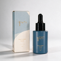 Bouteilles en verre vides personnalisables de 30 ml, 60 ml, 1 oz, 2 oz à épaule plate avec impression sérigraphique pour sérum, essence, huile, avec boîte cosmétique