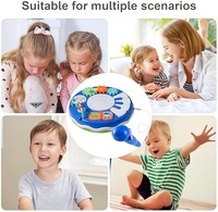 Multi-Functional Educational Plastic Puzzle Music Keyboard Piano Microphone Light Children's Drum Toys