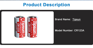 <span class=keywords><strong>CR123A</strong></span> 3V 1600mah li-ion de litio Paquete de batería li-ion de la batería de litio - Product Image 6