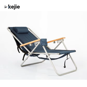 Kejie Modern Design Portable Folding <strong>Beach</strong> <strong>Chair</strong> In Yellow Outdoor Furniture Metal Material - Product Image 1