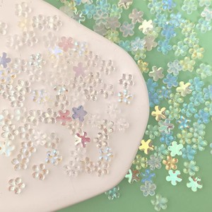 1000 pièces de breloques fleurs 3D plates en cristal coloré de 7 mm pour ongles, fournitures pour slime, accessoires de bricolage - Product Image 4
