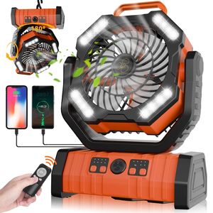 Ventilateur de plafond de camping rechargeable 20000 mAh avec lumière <span class=keywords><strong>et</strong></span> télécommande, pour une circulation d'<span class=keywords><strong>air</strong></span> fraîche - Product Image 2