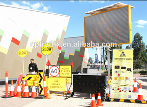 <span class=keywords><strong>LED</strong></span> المرور VMS المحمول مقطورة شنت الطريق الشمسية poweredportable لوحة علامات رسائل متغيرة - Product Image 6