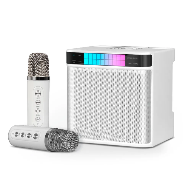 YS-223 2025 Hot Sell Portable Metal Subwoofer Wireless Bluetooth Speakers Microphone LED Light Professional Outdoor Party