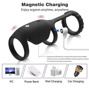 Herensilicone vibrerende kuisheidsgordel cockring 3-stappen wolfdesign oplaadbaar vertraagde penis toy voor koppels intiem gebruik - Product Image 6