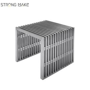 Patio Ottoman <span class=keywords><strong>Banc</strong></span> Tabouret Extérieur <span class=keywords><strong>Jardin</strong></span> Côté Pouf Table En Acier Inoxydable Siège <span class=keywords><strong>Banc</strong></span> <span class=keywords><strong>Pour</strong></span> <span class=keywords><strong>Salon</strong></span> - Product Image 6