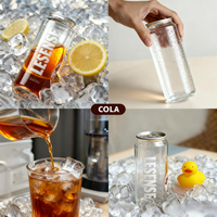 Boîte en plastique Drink Shop Cola 330ml 490ml 650ml Bouteille d'emballage de boisson de jus de fruits Boîtes vides en plastique PET avec couvercle en aluminium