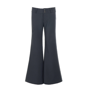 Pantalon de costume pour femme, coupe droite, taille basse, à trois boutons, tissé, décontracté, long, pour le bureau - Product Image 6