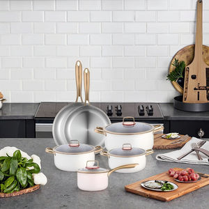 Ensemble <span class=keywords><strong>de</strong></span> casseroles professionnel <span class=keywords><strong>de</strong></span> luxe en acier inoxydable allemand à induction, 10 pièces, <span class=keywords><strong>haut</strong></span> <span class=keywords><strong>de</strong></span> <span class=keywords><strong>gamme</strong></span>, antiadhésif - Product Image 6