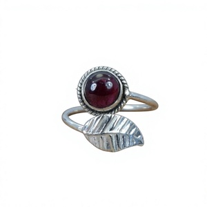 925 Sterling <b>Silver</b> <b>Garnet</b> Gemstone <b>Ring</b> Trendy Christian Handmade Antique Fine Jewelry Certified - Product Image 1
