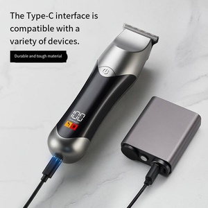 <span class=keywords><strong>Tondeuse</strong></span> à cheveux sans fil professionnelle 989 pour hommes, rechargeable par USB, usage domestique, lame en acier inoxydable, écran LCD - Product Image 3