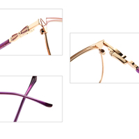 Gafas Ópticas de Metal Transparente Laminado PT12601, Monturas Ópticas de Diseño Único