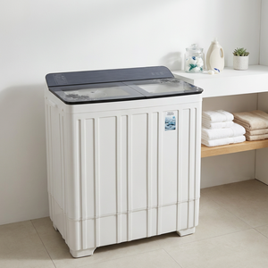 <span class=keywords><strong>Lavadora</strong></span> semiautomática de doble tina de gran capacidad de 15 kg, carga superior, control mecánico, idioma de operación en inglés, para el hogar. - Product Image 5