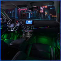 Lumière d'ambiance LED universelle pour l'intérieur de la voiture TMPRO avec contrôle par application Bluetooth, mode de couleur personnalisé pour la plupart des véhicules, amélioration de l'intérieur