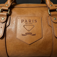 Étiquettes personnalisées en cuir PU écologiques thermosoudées pour sacs, vêtements, accessoires de confection à coudre, vente en gros, OEM, faible MOQ