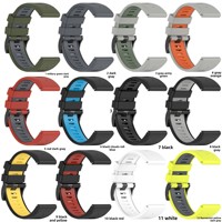 Correa de Silicona Bicolor Compatible con Garmin Fenix 7/7X Pro, Correa Deportiva de Liberación Rápida de 22mm/26mm (Incluye Destornillador)