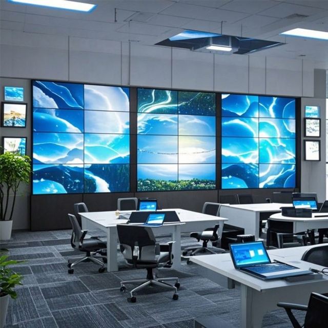 Narrow Bezel 1080p Animation Video Wall Monitor 46 Inch LCD Touchscreen 10-Point Capacitive Touch IP65 Shopping Mall