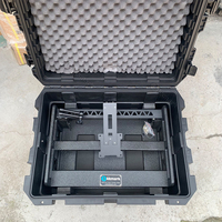 Flight case pliable personnalisé 2U 3U pour deux moniteurs Dell P2418HT 24'' à écran tactile