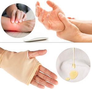 แผ่นประคบน้ำมันละหุ่งแบบใช้ซ้ำได้สำหรับมือและข้อมือ พร้อมสายรัดปรับได้ ป้องกันการรั่วซึม บรรเทาอาการอักเสบในอุโมงค์ข้อมือ - Product Image 1