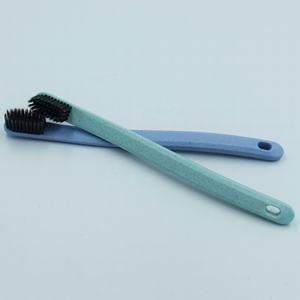 Brosse à dents à poils doux pour la maison avec logo personnalisé Brosse à dents écologique <span class=keywords><strong>en</strong></span> <span class=keywords><strong>paille</strong></span> de blé pour adultes à vendre - Product Image 4