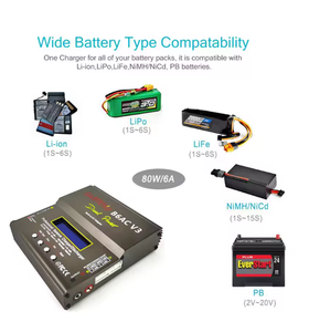 80W IMAX <span class=keywords><strong>V3</strong></span> B6AC แบบดิจิตอลที่ชาร์จแบตเตอรี่อัจฉริยะ, สำหรับเฮลิคอปเตอร์ RC re-peak NiMH NiCd lihv NiCd PB Li-ion - Product Image 5