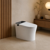 Bidet intelligent de haute qualité avec siège chauffant, drainage en P et télécommande incluse pour bâtiments connectés