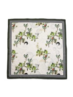 Hoshom Square Coffret Cadeau de Créateur de Mode, Foulard en Soie de Marque pour Femme, Véritable, Imprimé Floral, Motif Cheval, Violet, Style Bandana, de Chine