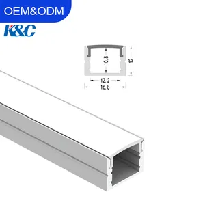 Saluran Jejak Profil Trim Ubin Aluminium LED, untuk Strip Led Profil Aluminium