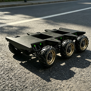 Châssis de robot électrique WA6 à 6 roues, assemblage de châssis 6x6, moteur moyeu, suspension indépendante, direction <span class=keywords><strong>Ackermann</strong></span>, haute capacité de charge - Product Image 1