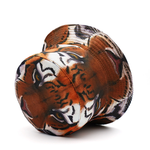 Großhandel New Style Outdoor Caps <span class=keywords><strong>Panama</strong></span> Cap Doppelseiten Fischer Hüte Standort Design Druck Tier <span class=keywords><strong>Tiger</strong></span> Muster Eimer Hut - Product Image 5