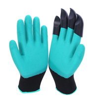Gants de jardinage en latex imperméables pour creuser et planter, gants de jardin avec griffes en plastique ABS, gants de jardin en caoutchouc