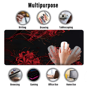 Alfombrilla de Ratón Extendida para Juegos, Alfombrilla para Teclado de PC de Escritorio, Diseño de Araña Roja, Patrón Rojo y Negro, Alfombrilla Protectora para Portátil, Alfombrilla para Escritorio de Estudio, HD - Product Image 2