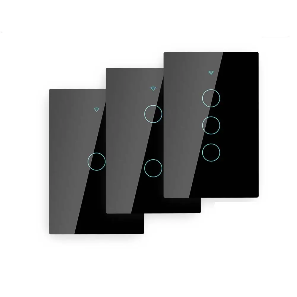 Беспроводной Выключатель для умного дома, без нейтрального провода, без конденсатора, стандарт США, Zigbee 3,0, настенный сенсорный выключатель света, беспроводной пульт дистанционного управления